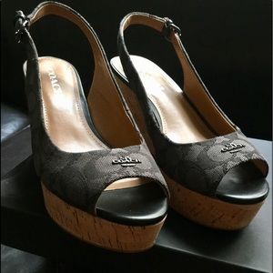 Coach wedge sandals